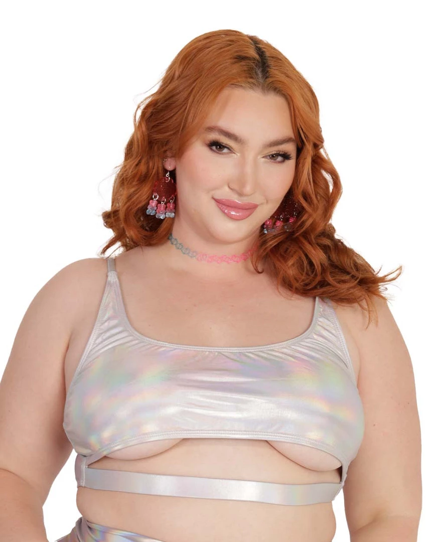 Dippin Daisies Clothing Last To Leave Holo Underboob Top