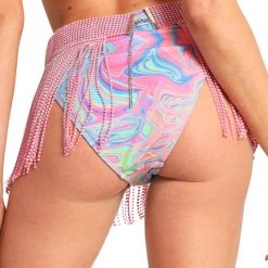 Hot & Delicious Black Bead Love Potion Beaded Fringe Skirt