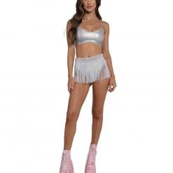 Hot & Delicious Black Bead Love Potion Beaded Fringe Skirt