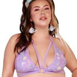 Rolita Couture Clothing Lunita X IHR Ultra Violet Butterfly Kisses Wrap Top