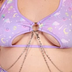 Rolita Couture Lunita X IHR Ultra Violet Rebel Chain Top Clothing