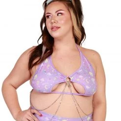 Rolita Couture Lunita X IHR Ultra Violet Rebel Chain Top Clothing