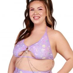 Rolita Couture Lunita X IHR Ultra Violet Rebel Chain Top Clothing