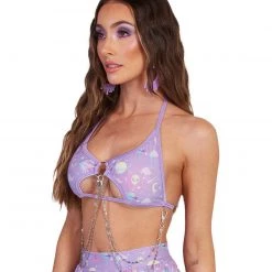 Rolita Couture Lunita X IHR Ultra Violet Rebel Chain Top Clothing