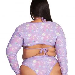 Rolita Couture Clothing Lunita X IHR Ultra Violet Ultra Crop Top