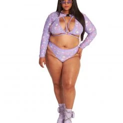 Rolita Couture Clothing Lunita X IHR Ultra Violet Ultra Crop Top