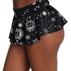 Lyte Couture X IHR Silver Moon Mini Skirt Clothing
