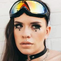 Accessories House Faux Leather Choker With Mini Ring