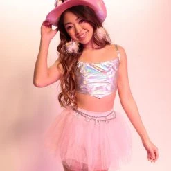 OhYes Stargirl Holo Corset Top Clothing
