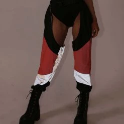 Hot & Delicious Black Bead New Arrivals Megawatt Speed Clasp Reflective Cargo Chaps