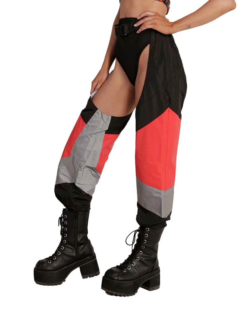 Hot & Delicious Black Bead New Arrivals Megawatt Speed Clasp Reflective Cargo Chaps