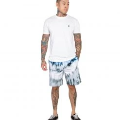 INTO THE AM Bottoms Blue Tides Tie-Dye Shorts