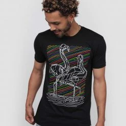 INTO THE AM Tops & Outerwear Fractal Flamingos Glow-in-the-Dark Tee