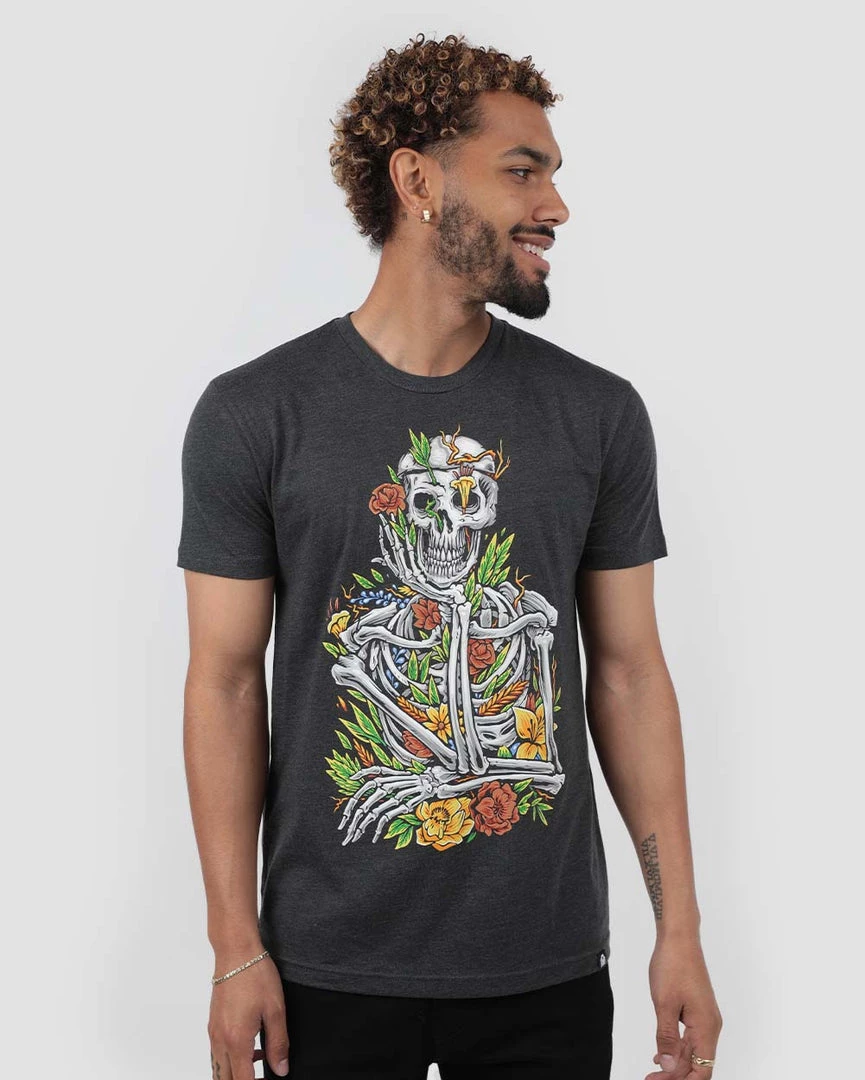 INTO THE AM Men Skeletal Bloom Tee