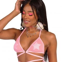 Body Language Mesh Underboob Ring Top Clothing