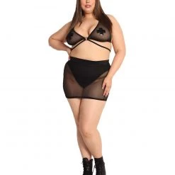 Body Language Mesh Underboob Ring Top Clothing