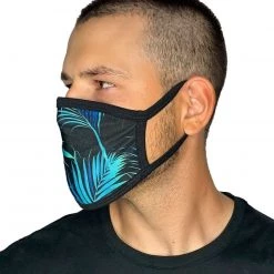 INTO THE AM Masks & Bandanas Midnight Jungle Face Mask
