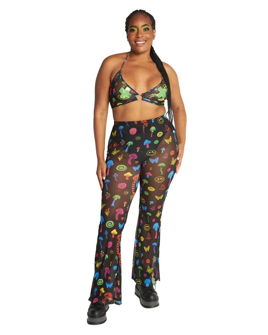 Cherry Mellow, Inc. Mush Love Mesh Bell Bottoms