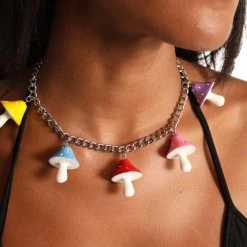 Ana Accessories Mystical Mushrooms Chain Choker