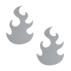 Neva Nude Reflective Edgy Flame Pasties