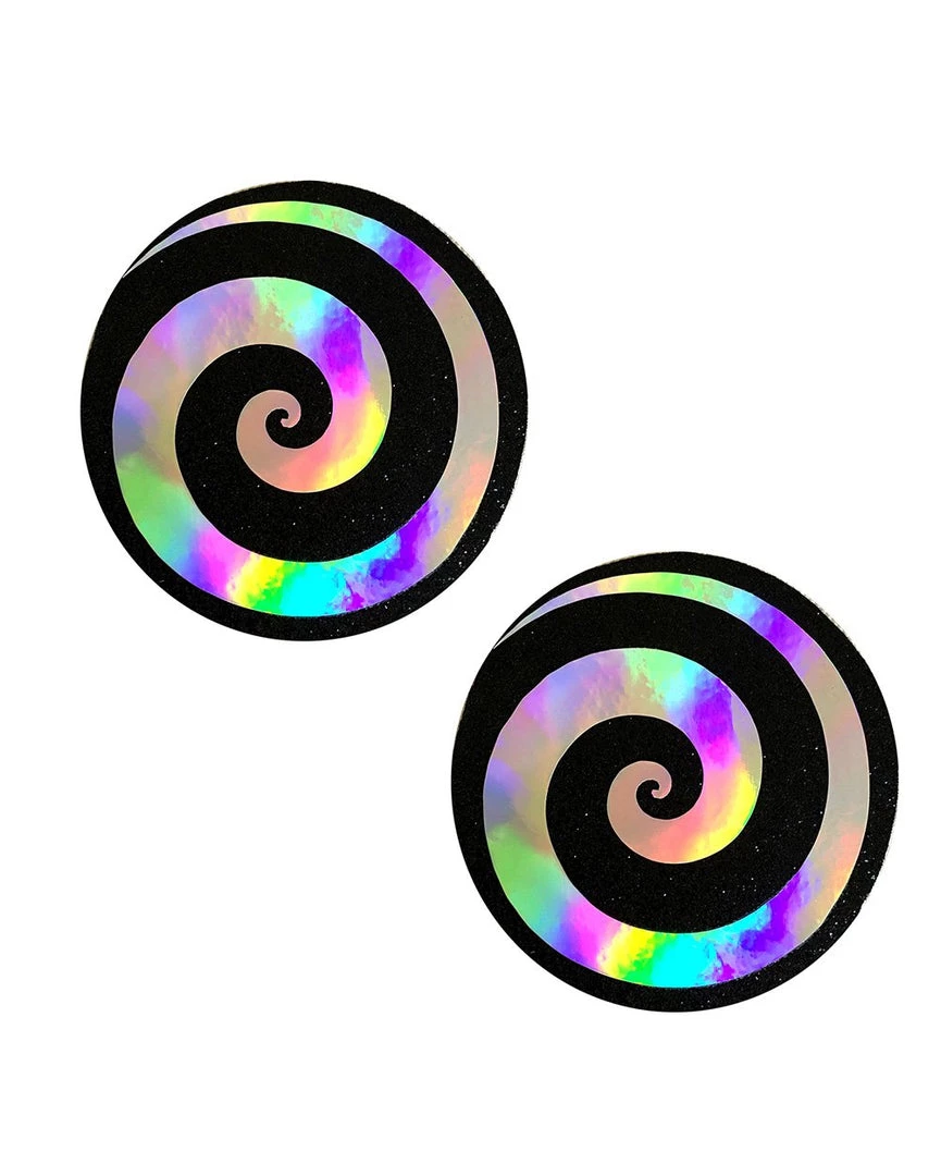 Neva Nude Spiral Hologram Pasties