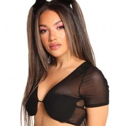 Top Chic Nothing But Trouble Mesh Top New Arrivals