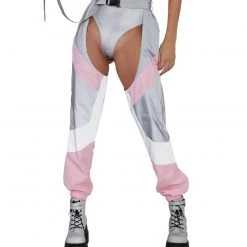 Hot & Delicious Black Bead Now U See Me Reflective Chaps Clothing