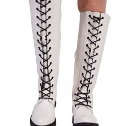 DDK Footwear Inc Shoes On My Way Thigh-High Lace Up Boots