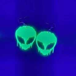 Accessories One Stop Rave Alien Melt Earrings