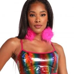 OhYes Over The Rainbow Vinyl Corset Top New Arrivals