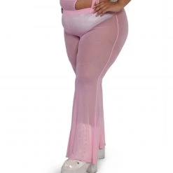 OhYes PLUR Cuteness Mesh Bell Bottoms