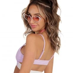 OhYes Pastel Addict Vinyl Speed Clasp Crop Top