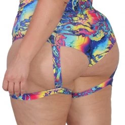 Day G Psychedelic Groove Harness Booty Shorts Bottoms