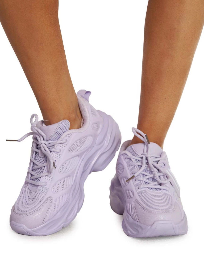 Berness Shoes Purple Ripple Platform Sneakers