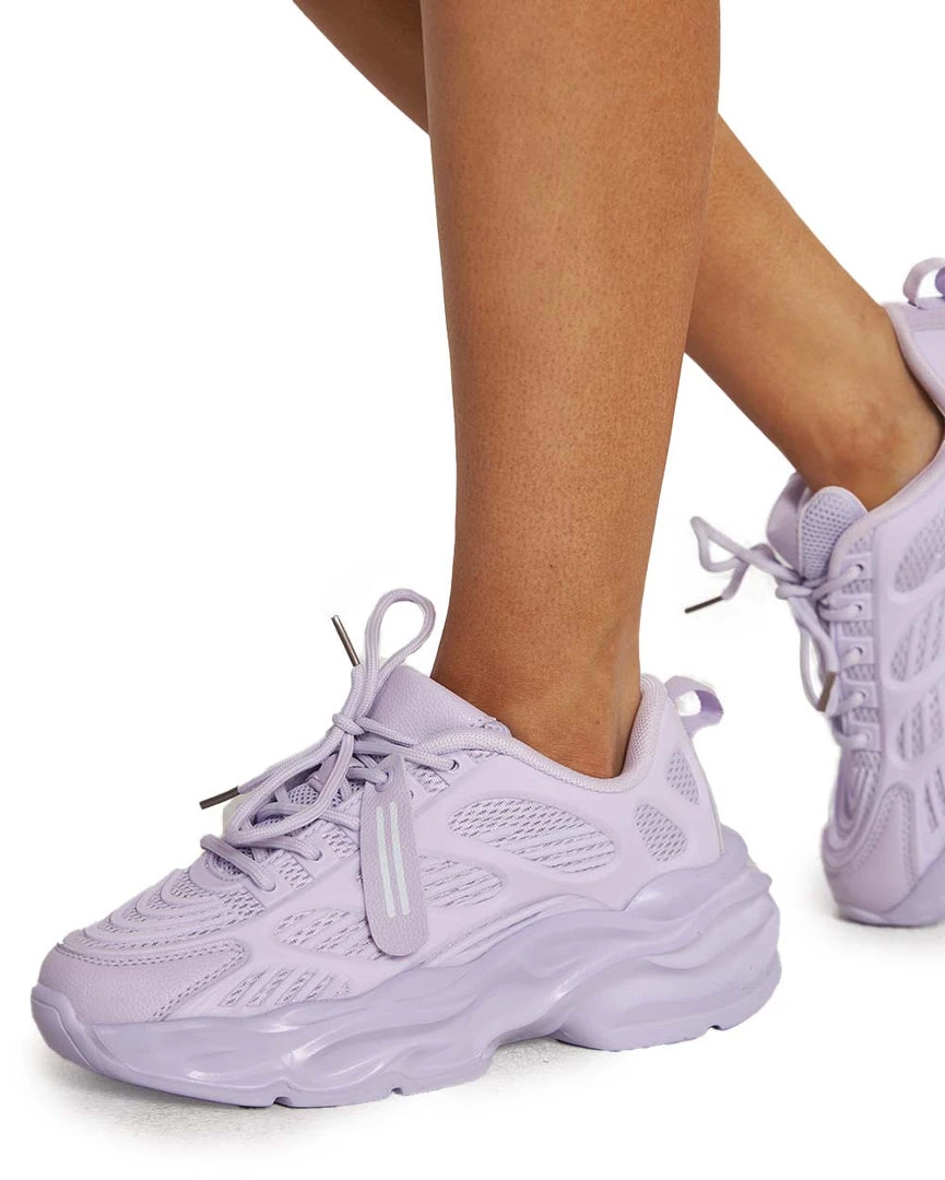 Berness Shoes Purple Ripple Platform Sneakers