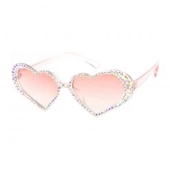 Lucent Product Inc. Queen Of Hearts Rhinestone-Studded Sunglasses