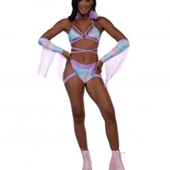 Rolita Couture Pastel Tie-Dye Butterfly Kisses Wrap Top