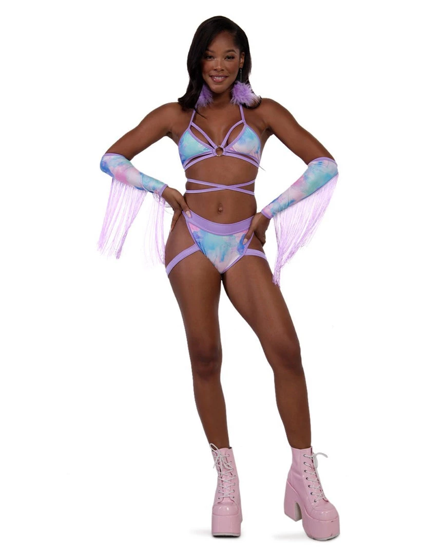 Rolita Couture Pastel Tie-Dye Butterfly Kisses Wrap Top