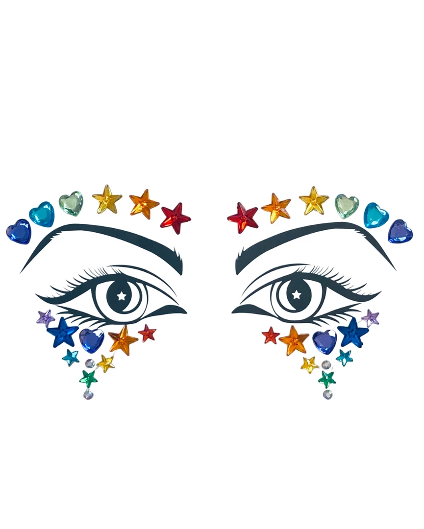 Lunautics Rainbow Warrior Face Jewels