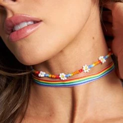 Ana Accessories Rainbow Garden Double Layer Choker