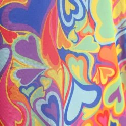 Rock & Rose Rainbow Groovy Hearts Mesh Oversized Tee New Arrivals