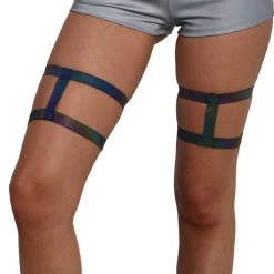 Andrew - Agent Rainbow Reflective Leg Garters
