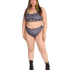 Dippin Daisies Recycled Fabric Enchanted Flower Underboob Crop Top Clothing