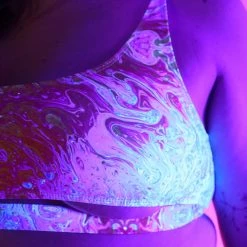 Dippin Daisies Recycled Fabric Liquid Rainbow Underboob Cutout Top