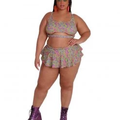 Dippin Daisies Clothing Recycled Fabric Magic Mushroom Underboob Crop Top