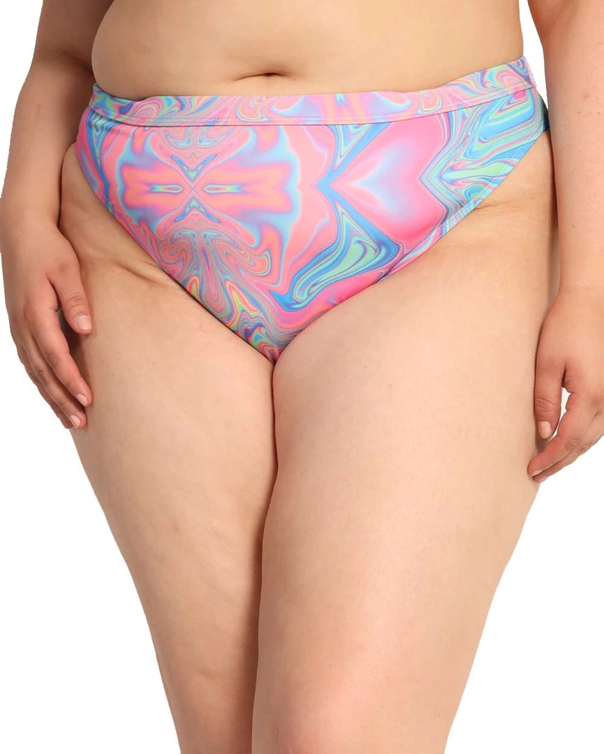 Dippin Daisies New Arrivals Recycled Fabric Melted Marble High Cut Booty Shorts