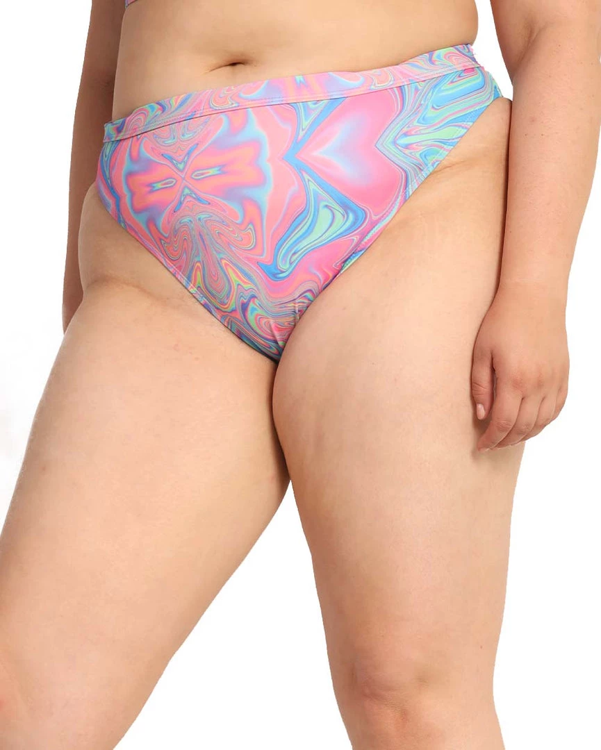 Dippin Daisies New Arrivals Recycled Fabric Melted Marble High Cut Booty Shorts