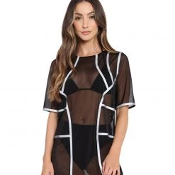 Banjul Clothing Reflective Wave Mesh Oversized Tee