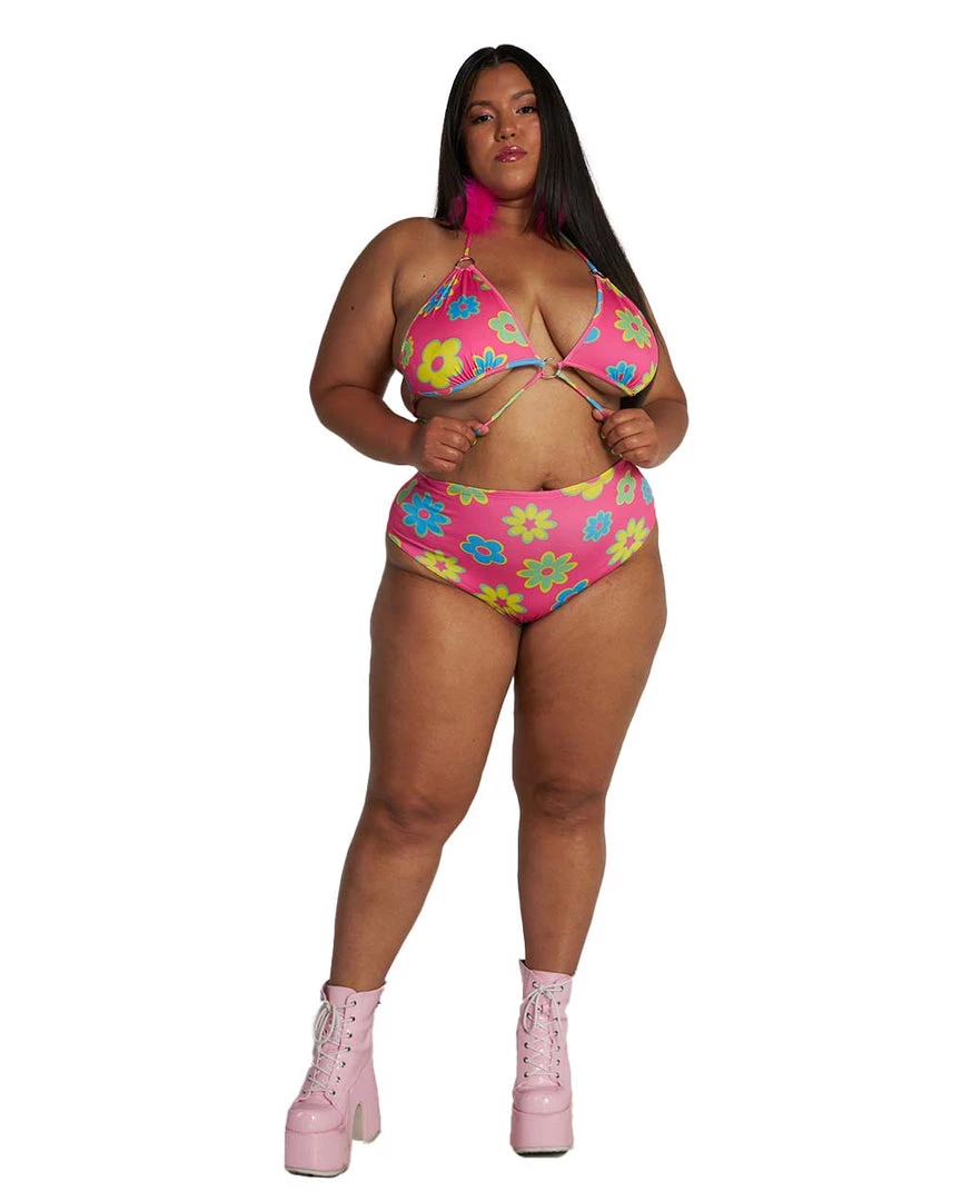 Cherry Mellow, Inc. Retro Trip Daisy Hi-Waist Bottoms Clothing