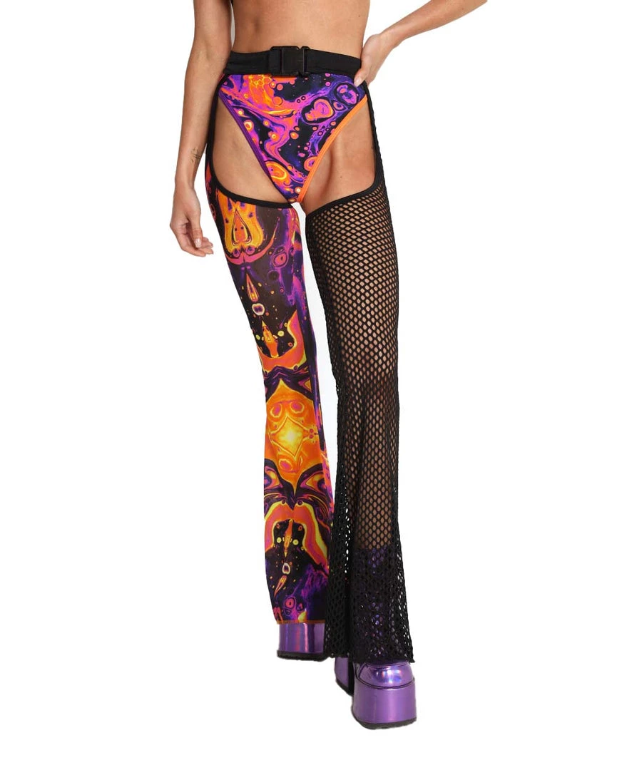 New Arrivals Rolita Couture X IHR Mesh Hazard Bath Ride Em Bell Chaps